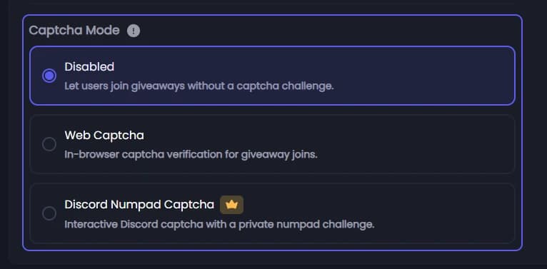 Captcha Mode